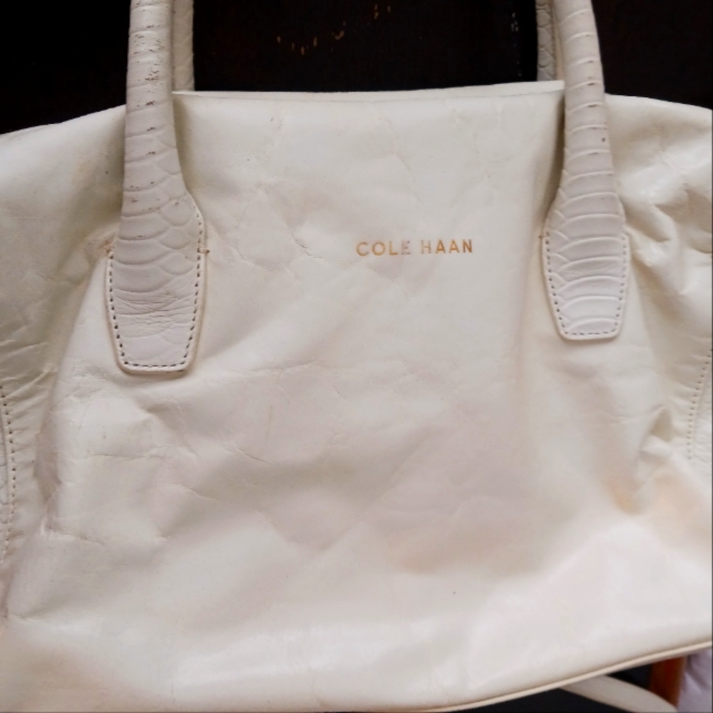Two Cole Haan Bags white. One crossbody and one Totes. Excellent condition.